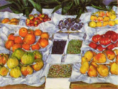 Gustave Caillebotte Fruit Displayed on a Stand